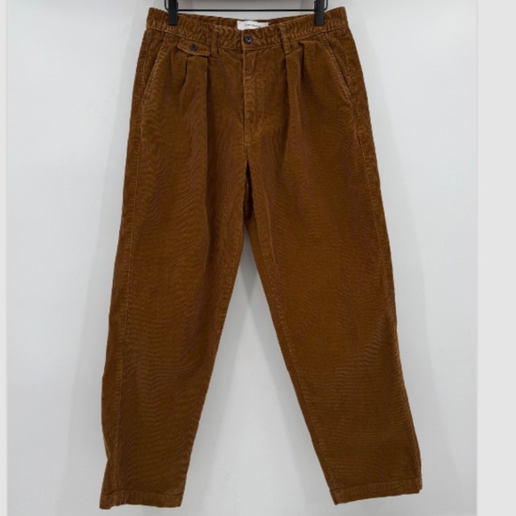 Urban Outfitters Other - Urban Outfitters Pants Men 32x30 Brown Corduroy Trousers Pleated Slash Pockets